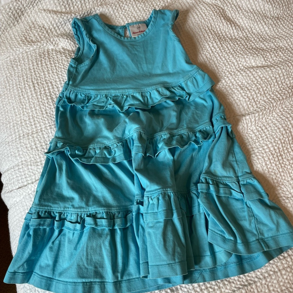 Hanna Andersson Turquoise Ruffle Dress